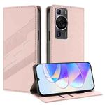 For Huawei P60 / P60 Pro Embossed Multi-functional Wallet Retro Leather Phone Case(Pink)