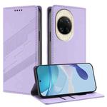 For Huawei nova 14 Embossed Multi-functional Wallet Retro Leather Phone Case(Light Purple)