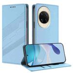 For Huawei nova 14 Embossed Multi-functional Wallet Retro Leather Phone Case(Light Blue)