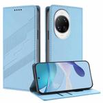 For Huawei nova 14 Pro Embossed Multi-functional Wallet Retro Leather Phone Case(Light Blue)