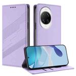 For Huawei nova 14 Ultra Embossed Multi-functional Wallet Retro Leather Phone Case(Light Purple)