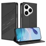 For Huawei Pura 80 Embossed Multi-functional Wallet Retro Leather Phone Case(Black)