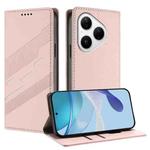 For Huawei Pura 80 Embossed Multi-functional Wallet Retro Leather Phone Case(Pink)