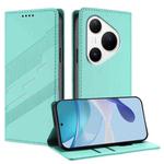 For Huawei Pura 80 Pro Embossed Multi-functional Wallet Retro Leather Phone Case(Mint Green)