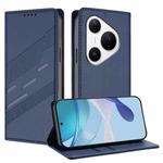 For Huawei Pura 80 Pro Embossed Multi-functional Wallet Retro Leather Phone Case(Dark Blue)