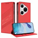 For Huawei Pura 80 Pro+ Embossed Multi-functional Wallet Retro Leather Phone Case(Red)