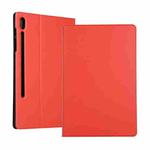 For Samsung Galaxy Tab S8+ / Tab S8 Plus /  Tab S7 FE / Tab S7+ / T970 Horizontal Flip Elasticity PU + TPU Leather Case with Holder(Red)