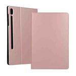 For Samsung Galaxy Tab S8+ / Tab S8 Plus /  Tab S7 FE / Tab S7+ / T970 Horizontal Flip Elasticity PU + TPU Leather Case with Holder(Rose Gold)