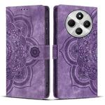 For Redmi 14C / A4 5G Mandala Embossed Retro Frosted Leather Phone Case(Purple)