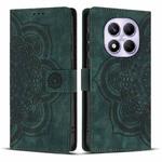 For Redmi Note 14 Pro 5G Mandala Embossed Retro Frosted Leather Phone Case(Green)