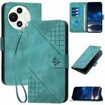 For TCL 60 SE NxtPaper 5G Grid Butterfly Embossed Pattern Leather Phone Case with Lanyard(Light Blue)