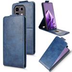 For Infinix Note 50 Pro+ Magnetic Vertical Flip Leather Phone Case with Buckle(Blue)