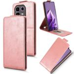 For Infinix Note 50 Pro+ Magnetic Vertical Flip Leather Phone Case with Buckle(Rose Gold)
