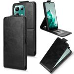 For Infinix Note 50x Magnetic Vertical Flip Leather Phone Case with Buckle(Black)