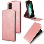 For Infinix GT 30 Pro Magnetic Vertical Flip Leather Phone Case with Buckle(Rose Gold)