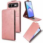 For Infinix Smart 10 Plus 4G Magnetic Vertical Flip Leather Phone Case with Buckle(Rose Gold)