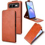 For Infinix Smart 10 Plus 4G Magnetic Vertical Flip Leather Phone Case with Buckle(Brown)