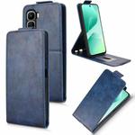 For Infinix Hot 60i 4G / Hot 60 5G Magnetic Vertical Flip Leather Phone Case with Buckle(Blue)