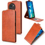 For Doogee Note 59 / Note 59 Pro Magnetic Vertical Flip Leather Phone Case with Buckle(Brown)