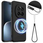 For Honor Magic7 Pro Shockproof Silicone Magsafe Phone Case(Black)