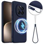 For Honor Magic7 Shockproof Silicone Magsafe Phone Case(Navy Blue)