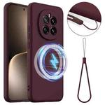 For Honor Magic7 Shockproof Silicone Magsafe Phone Case(Plum Color)