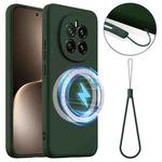 For Honor Magic7 Shockproof Silicone Magsafe Phone Case(Dark Green)