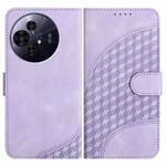 For TCL 50 NxtPaper YX0060 Elephant Head Embossed Phone Leather Case with Lanyard(Light Purple)