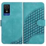 For TCL 501 YX0060 Elephant Head Embossed Phone Leather Case with Lanyard(Light Blue)