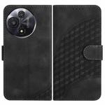 For TCL 60R 5G YX0060 Elephant Head Embossed Phone Leather Case with Lanyard(Black)