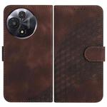 For TCL 60R 5G YX0060 Elephant Head Embossed Phone Leather Case with Lanyard(Coffee)