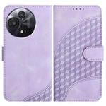For TCL 60R 5G YX0060 Elephant Head Embossed Phone Leather Case with Lanyard(Light Purple)