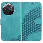 For TCL 60R 5G YX0060 Elephant Head Embossed Phone Leather Case with Lanyard(Light Blue)