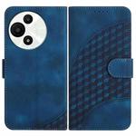 For TCL 60 SE / TCL 605 Elephant Head Embossed Phone Leather Case with Lanyard(Royal Blue)