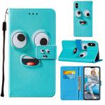 For iPhone XS Max Cross Texture Painting Pattern Horizontal Flip Leather Case with Holder & Card Slots & Wallet & Lanyard(Big Eyed)