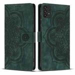 For Samsung Galaxy A53 5G Mandala Embossed Retro Frosted Leather Phone Case(Green)