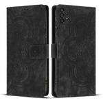 For Samsung Galaxy A53 5G Mandala Embossed Retro Frosted Leather Phone Case(Black)