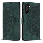 For Samsung Galaxy A17 5G / A26 5G Mandala Embossed Retro Frosted Leather Phone Case(Green)