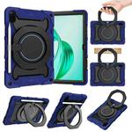 For Honor Pad X9 / X8a Armor Portable Rotating Ring Holder Silicone Tablet Case(Navy Blue)