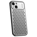 For iPhone 13 Honeycomb Radiating Alloy Phone Case(Space Silver)