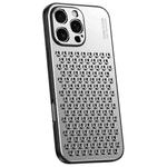 For iPhone 16 Pro Honeycomb Radiating Alloy Phone Case(Space Silver)