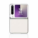 For Huawei Pura X Electroplated Plain Leather Phone Case(White)