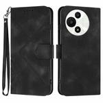 For TCL 60 SE NxtPaper 5G Line Pattern Skin Feel Leather Phone Case(Black)