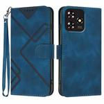 For ZTE Blade A73 4G / Blade V50 Design 4G Line Pattern Skin Feel Leather Phone Case(Royal Blue)