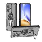 For Realme 14 Metal Kickstand TPU Hybrid PC Phone Case(Black)