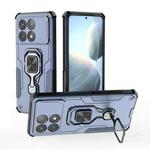 For Redmi K70E Metal Kickstand TPU Hybrid PC Phone Case(Blue)