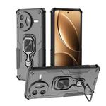 For Redmi K80 Pro Metal Kickstand TPU Hybrid PC Phone Case(Black)