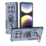 For Redmi Note 14 Pro 4G Metal Kickstand TPU Hybrid PC Phone Case(Blue)