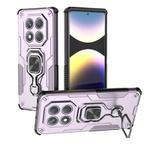 For Redmi Note 14 Pro 4G Metal Kickstand TPU Hybrid PC Phone Case(Purple)