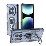For Redmi Note 14 Pro+ 5G Metal Kickstand TPU Hybrid PC Phone Case(Blue)